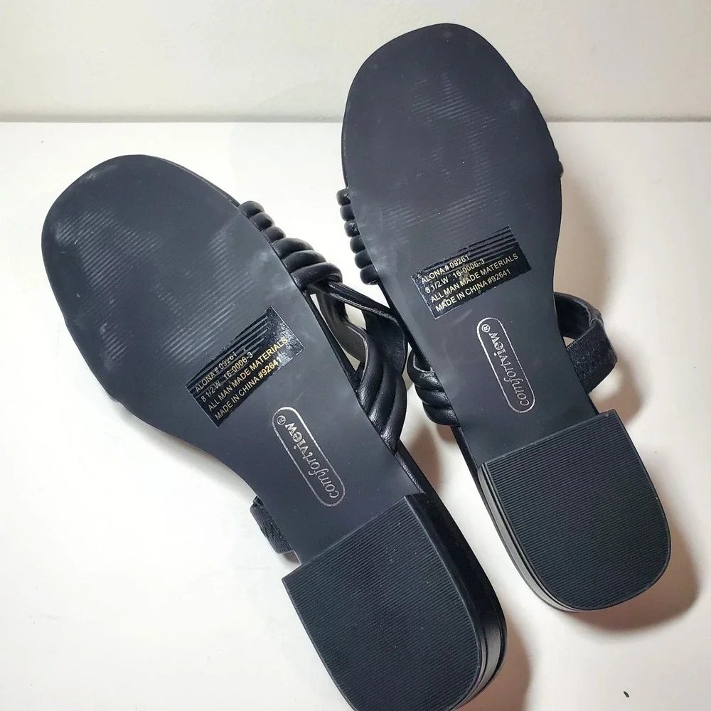Comfortview Alona Mule Women's‎ Sandal Black US 8.5W/#09261
